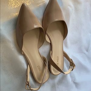 Nine West nude flats studded heel